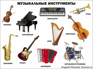 Виды музыкальных инструментов