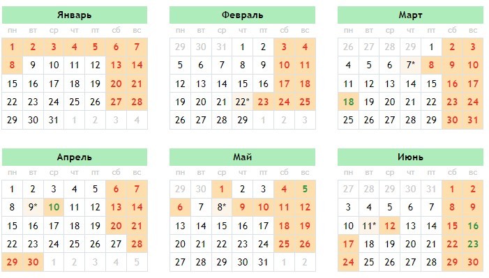 Производственный календарь Крыма на 2024 год